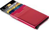 Walletstreet Uitschuifbare Pasjeshouder DS2 Plus - Walletstreet Aluminium Creditcardhouder Card Protector Anti-Skim/ RFID Card Protector 8 Pasjes – Rood/Red