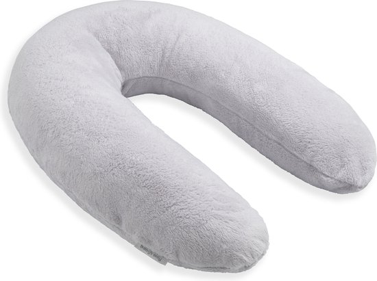 Voedingskussen - Baby's Only Voedingskussen - Zwangerschapskussen - Zijslaapkussen - Lichaamskussen Cozy - Dusty grey - 160 cm - Extra zacht