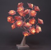 MIRO Sapin Lumineux Roses Roses - Branches lumineuses - Lumière Wit Chaude - Led - USB & Batterie - Noël - Salon - Chambre - Décoration - Veilleuse - Bouton On & Off