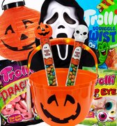 Halloween Trick or Treat Griezelpakket- Horror Griezel Scream Masker - Halloween lampion met led - Trolli Pop Eye - Dracula Tandjes