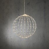 Luca Lighting Kerstverlichting Bal met Klassiek Witte LED Lampjes - Ø40 cm - Zilver