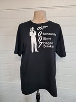 007 0 schaamte 0 sjans 7 dagen drinken | Grappig Verjaardag Kleding Cadeau - Unisex Tshirt -MaatL