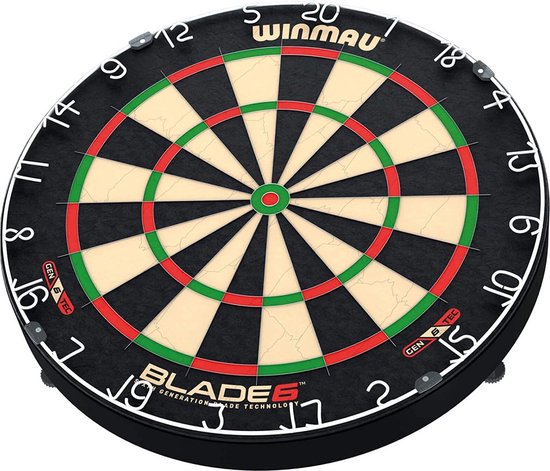 ABC Darts - Dartkabinet Met Winmau Blade 6 Dartbord en 2 Sets Dartpijlen - Zwart van Winmau — afbeelding 3