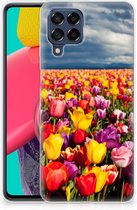 Hoesje Geschikt voor Samsung Galaxy M53 Telefoon Hoesje Tulpen