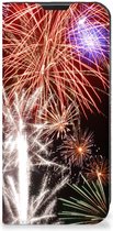 Smartphone Hoesje Kerstcadeau Geschikt voor Samsung Galaxy Xcover 6 Pro Portemonnee hoesje Vuurwerk