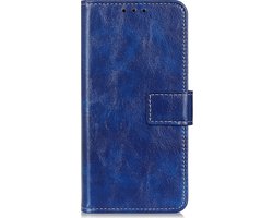 Mobigear Telefoonhoesje geschikt voor HTC Desire 22 Pro Hoesje | Mobigear Basic Bookcase Portemonnee | Pasjeshouder voor 3 Pasjes | Telefoonhoesje voor Pinpas / OV Kaart / Rijbewijs - Blauw