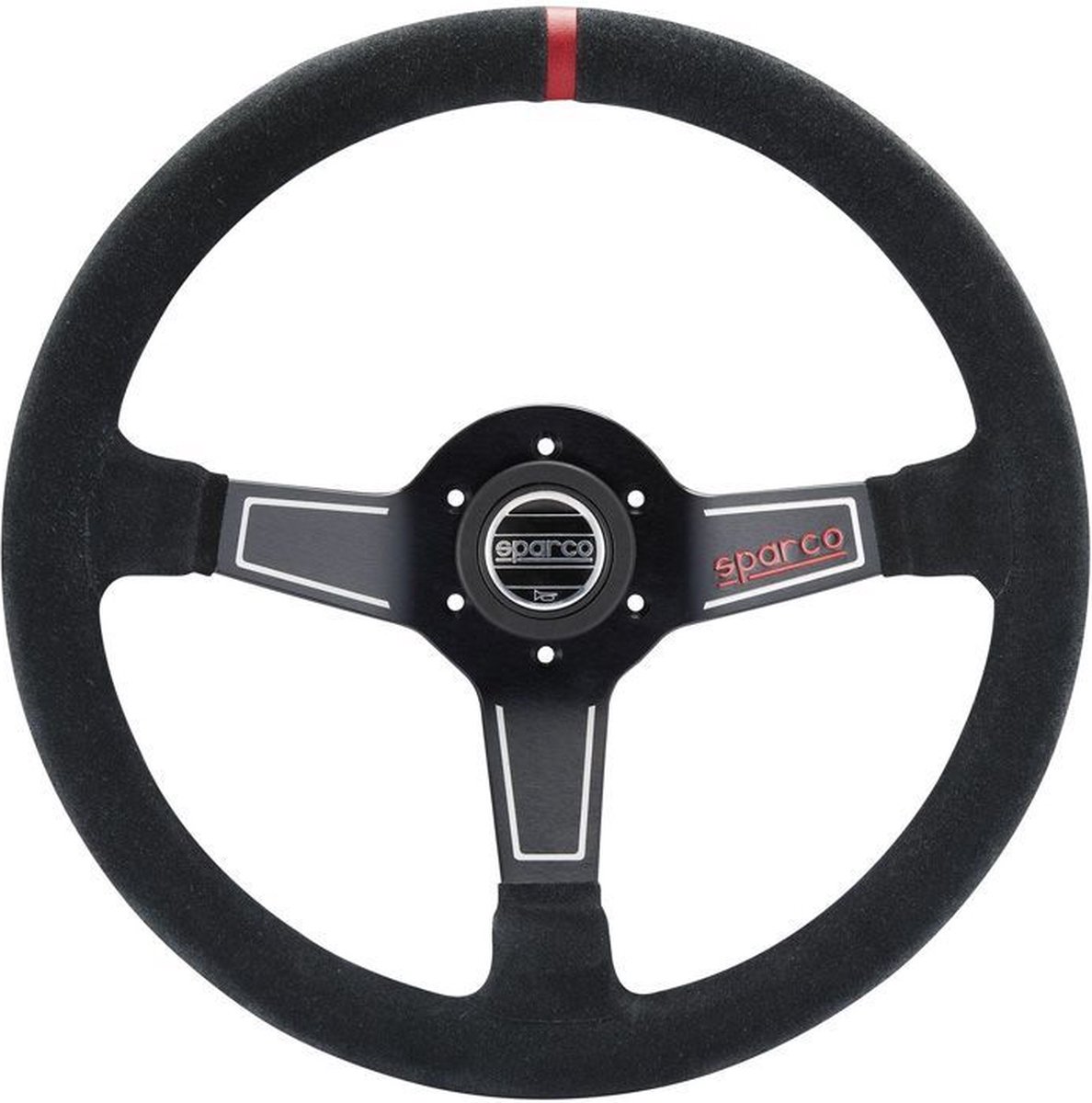 Sparco Universeel Sportstuur 'L575 Monza' - Zwart Suede - Diameter 350mm