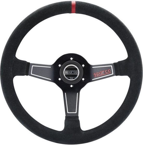 Simoni Racing Universeel Sportstuur Rally - Zwart Suède - Diameter 320mm