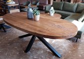 Meubles DMD | Olaf | Table de salle à manger | Bois de manguier | ovale | Matrice | 200 cm