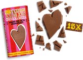 Tony's Chocolonely Melk Chocolade Roos Framboos Chocoladereep - Verjaardag of Vaderdag Cadeau - Reep Chocola Hart - Geschenkset voor Man en Vrouw 15 x 180 gram Repen