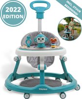 Twinky® Loopstoel – Azure – Inklapbare Baby Loopwagen & Loopkar met 3-delige speelset – Babywalker & Loopstoeltje inclusief Voetenmat en Steel