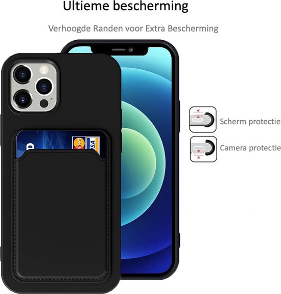 Étui porte-cartes pour iPhone 14 Pro Max - Étui portefeuille - Zwart