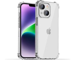 Smartphonica Telefoonhoesje Geschikt voor iPhone 14 transparant shockproof TPU siliconen hoesje met stootrand geschikt voor iPhone 14