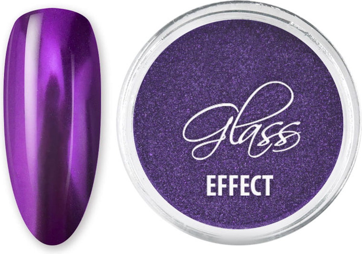 Goedkoopste DRM Nail Art Spiegel Effect Nagelpoeder Glass Effect Purple 7
