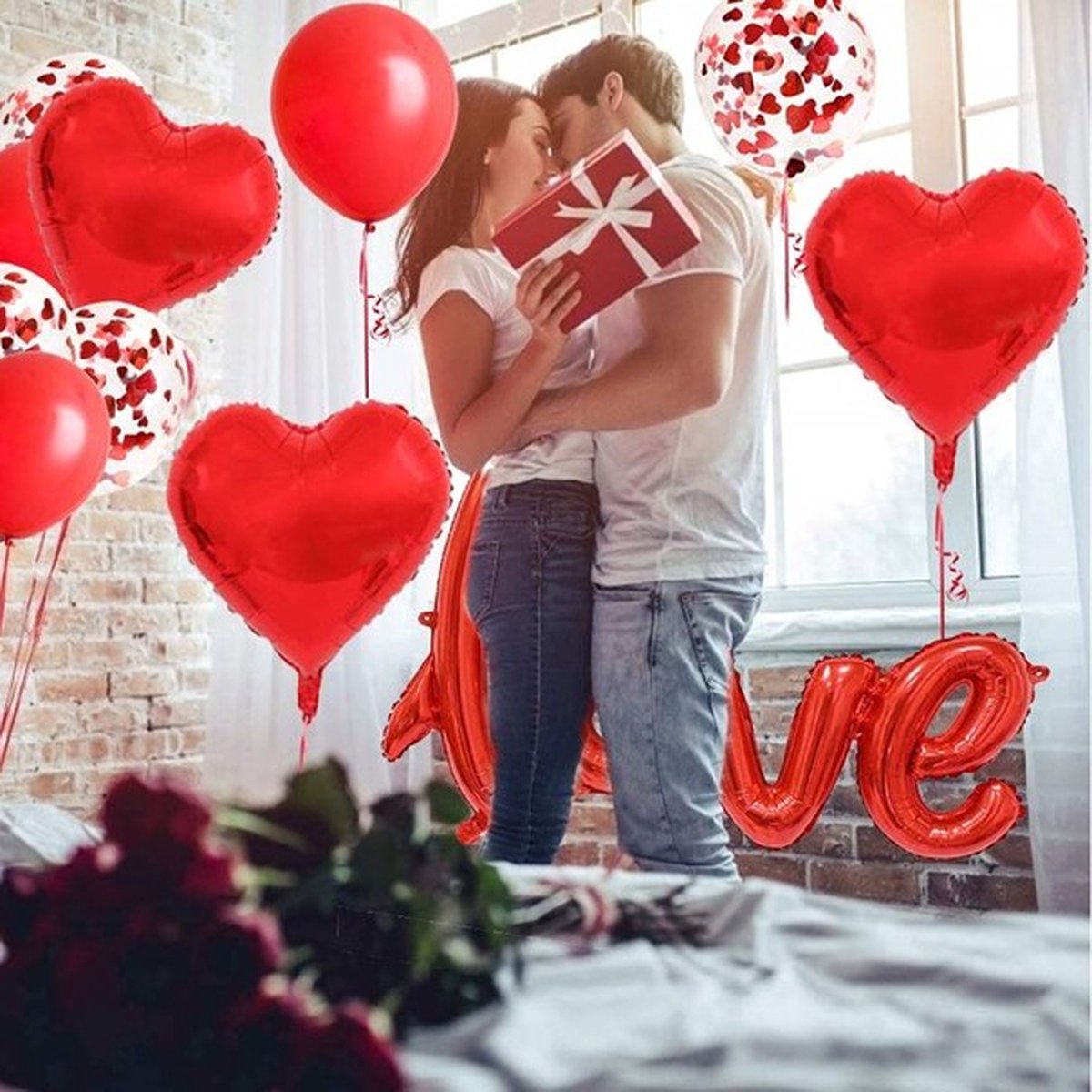 Polyester ballonnen Valentijn kopen? | Laagste prijs