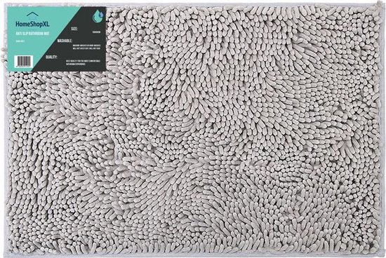 Badmat - 50x80cm - Licht Grijs - Grote Antislip Douchemat Badkamermat of WC mat