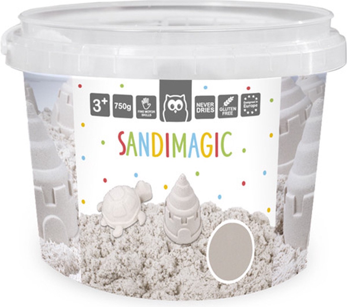 Eurekakids Sandimagic - Magisch Zand - Speelzand Basic Wit - 750 Gram - In Emmertje