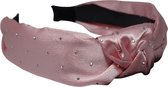 Jessidress® Diademen Dames Haar Diadeem met strass Feestelijke Haarband  Hoofdband - Roze