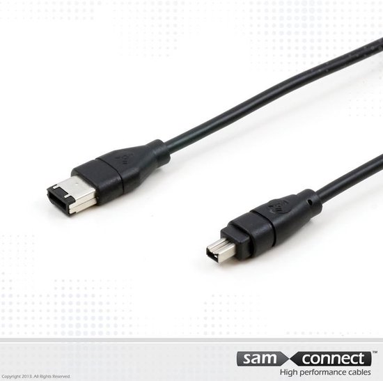 FireWire 4- naar 6-pins kabel, 5m, m/m | Signaalkabel | sam connect kabel