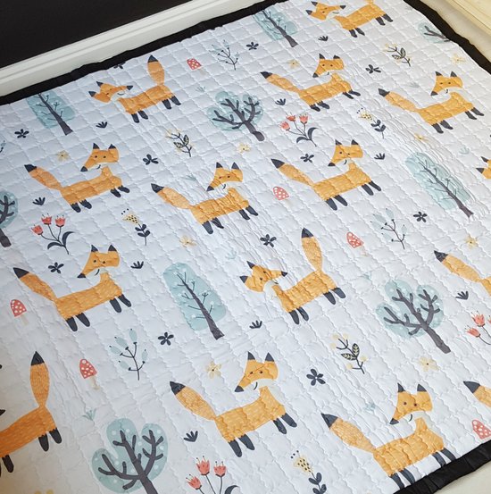 Speelkleed vosjes 195 x 145 - LiefBoefje - Speelmat - Groot Speelkleed - Speelkleed baby - Speeltapijt - vloerkleed baby - Babymat XL - 100+ Liefboefje speelkleed designs