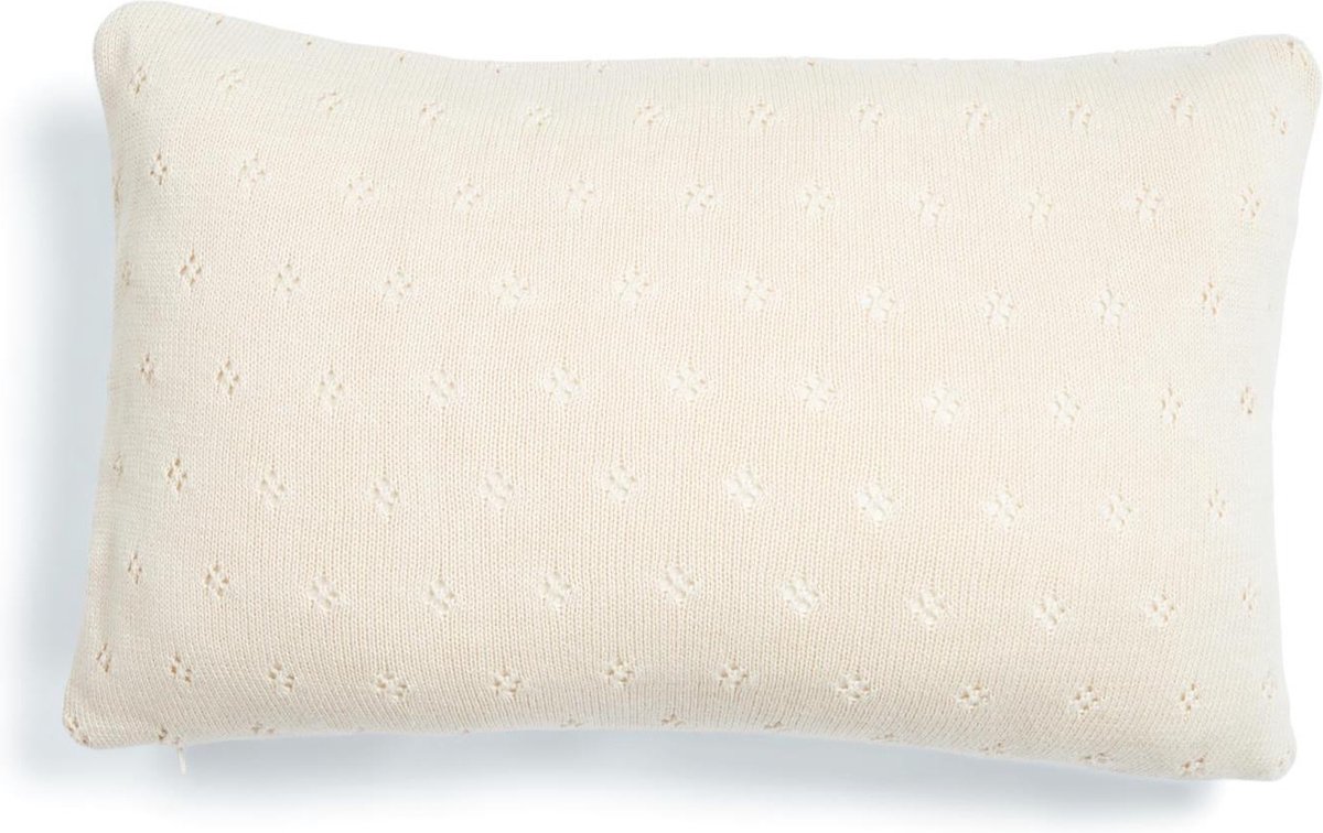 Essenza Knitted Ajour Sierkussen Antique white - 30x50 cm
