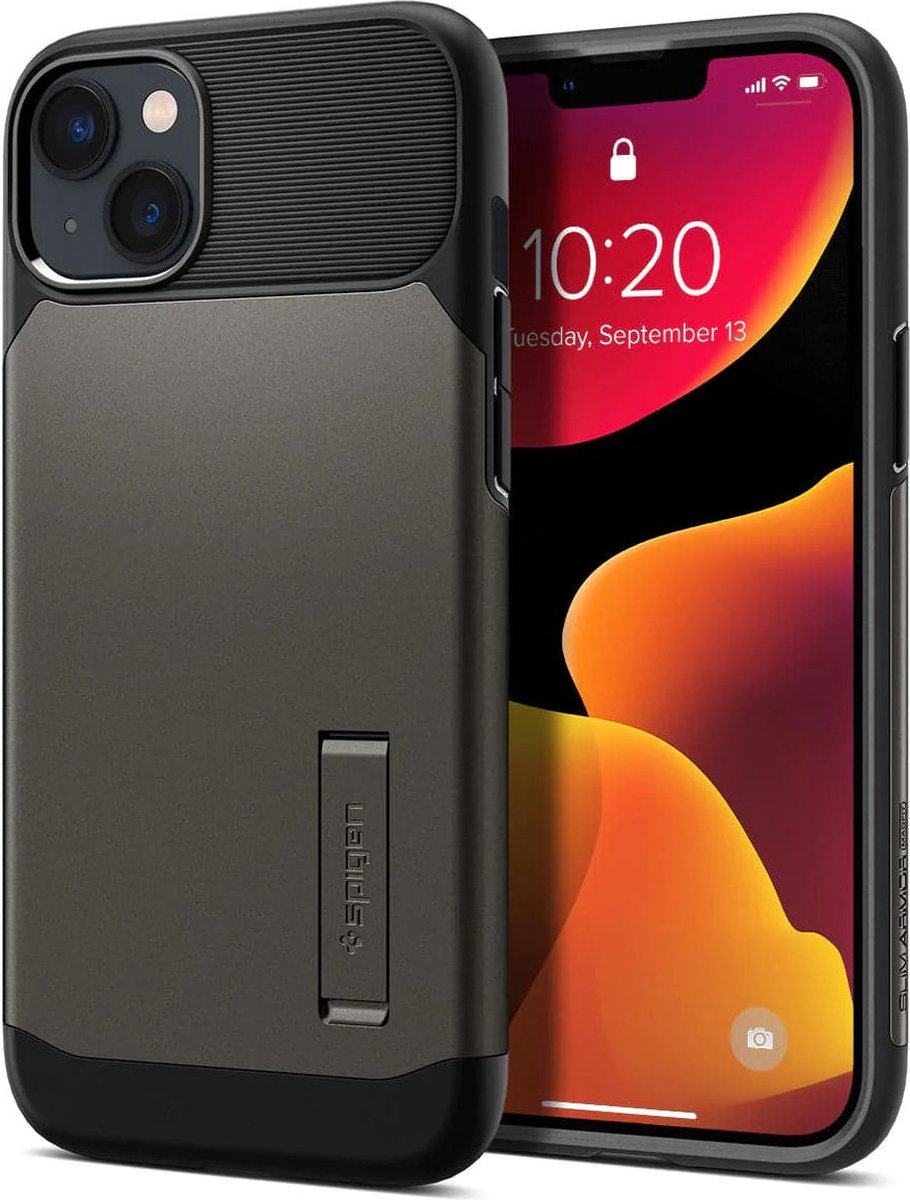 Spigen Slim Armor Apple iPhone 14 Plus Hoesje Back Cover Gunmetal