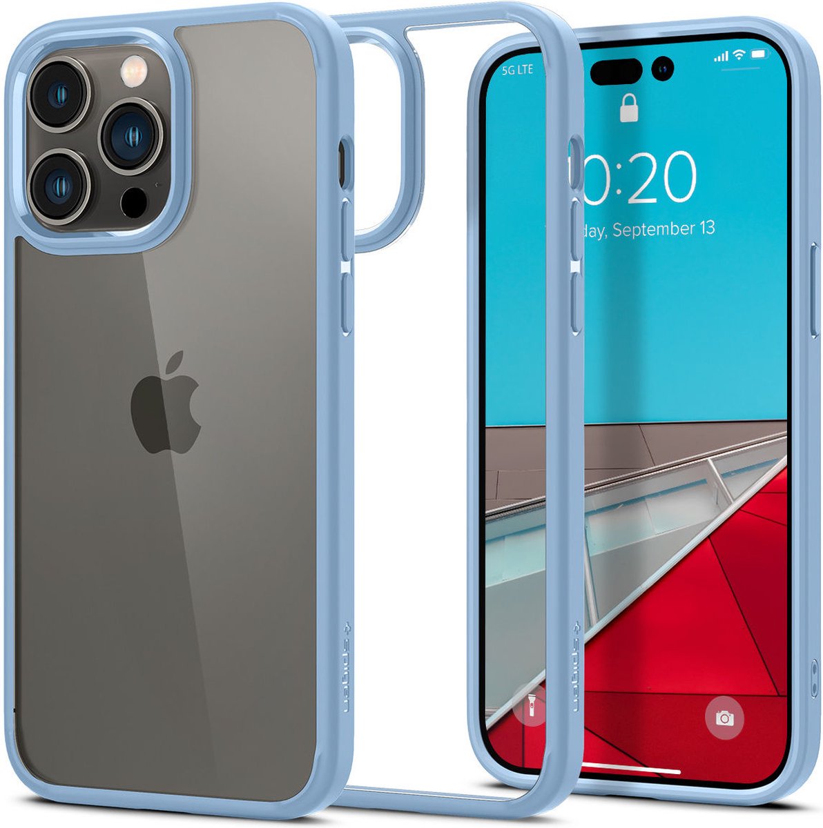 Spigen Crystal Hybrid Hoesje Geschikt voor Apple iPhone 14 Pro Max Blauw