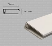 Eurotexx 2-delig eindprofiel / u-profiel 17mm inwendig Créme