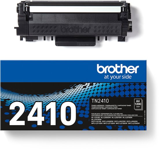 TN-2410 - Cartouche de toner noire Brother. Imprime jusqu'à 1 200 pages.
