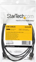 USB A to USB C Cable Startech RUSB2AC2MB Black