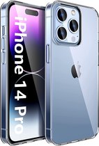 Hoesje geschikt voor iPhone 14 Pro Back Cover Hoesje - Transparant Silicone case - Hoesje geschikt voor iPhone 14 Pro Hoesje - Perfect fit met Camera Bumper