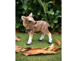 Reekalf hoofd opzij 19 cm hoog - polyester - polystone - zomercollectie - herfstcollectie - beeld - tuinbeeld - hoogkwalitatieve kunststof - decoratiefiguur - interieur - accessoire - voor binnen - voor buiten - cadeau - geschenk - kerst