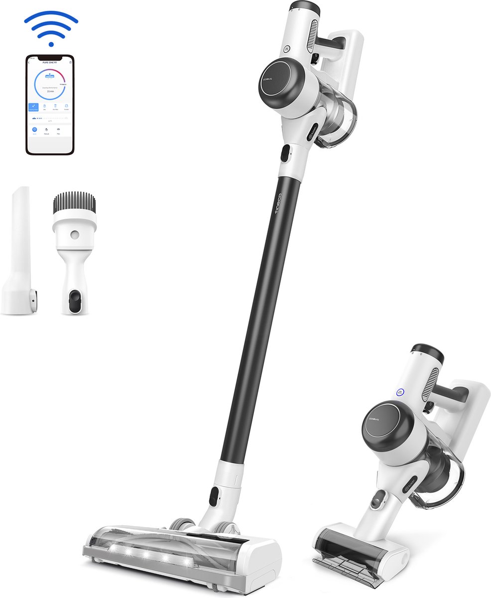 Bol.com Tineco - PURE ONE X Essential Steelstofzuiger - Cordless - Smart - 21,6V - wit/zwart aanbieding