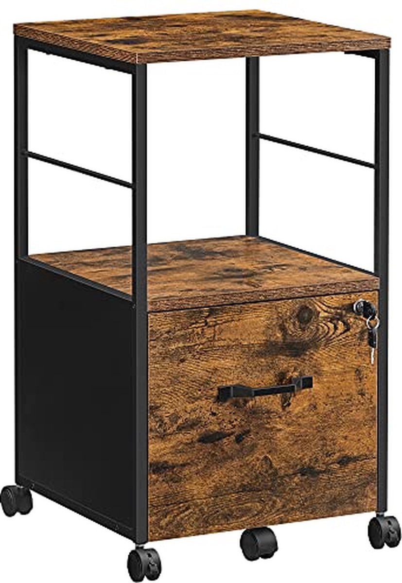 buybyroom Rolcontainer, afsluitbare archiefkast met 2 laden, 5 buybyroom Rolcontainer, afsluitbare archiefkast met 2 laden, 5