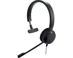 Jabra Evolve 20 USB-C MS Mono Headset Bedraad Hoofdband Kantoor/callcenter USB Type-C Zwart
