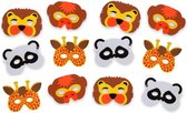 Foammasker | Wilde Dieren Masker | Leeuw | Aap | Panda | Giraffe | Lightfight | 12 Dieren Maskers