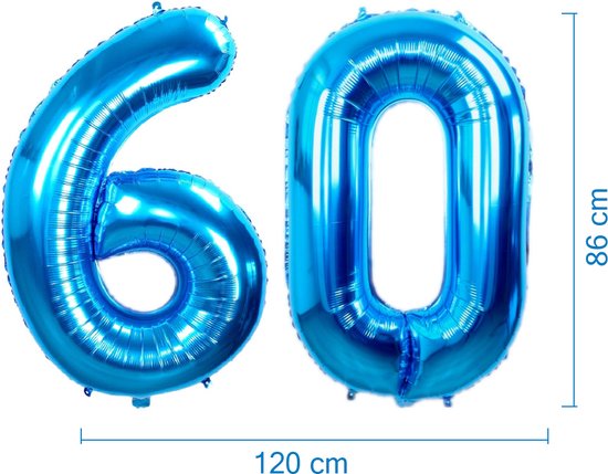 60 jaar Ballonnen - goud en wit