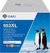 G&G 953 XL Inktcartridge compatibel met HP 953 953XL Hoge Capaciteit - multipack zwart en kleur