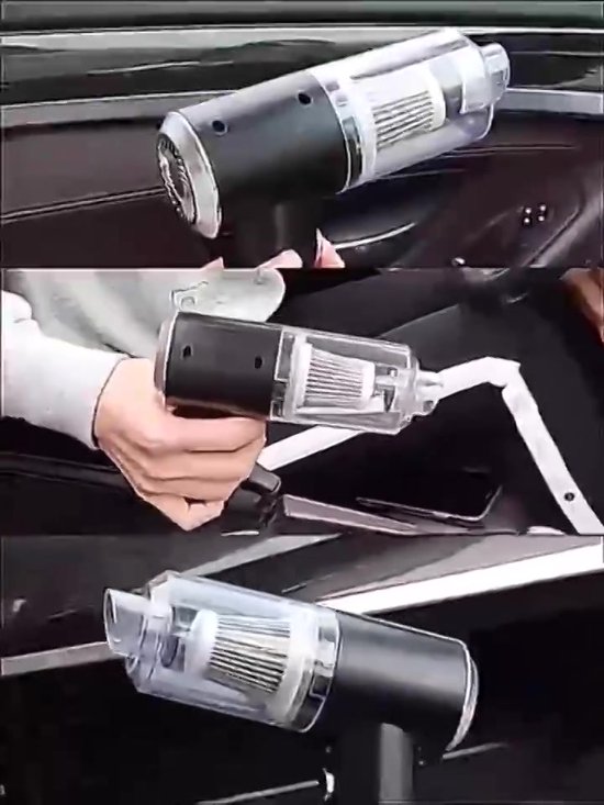 EHIOG Aspirateur à Main Sans Fil Portable 120W - Puissant Et Silencieux, Charge Rapide, Idéal Voiture Maison Bureau
