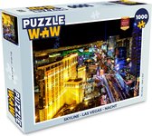 Puzzel Skyline - Las Vegas - Nacht - Legpuzzel - Puzzel 1000 stukjes volwassenen