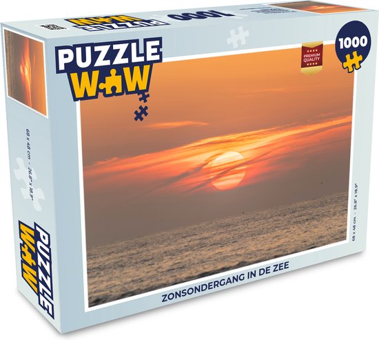 Puzzle Coucher de soleil dans la mer - Puzzle - Puzzle 1000 pièces adultes  | bol.com