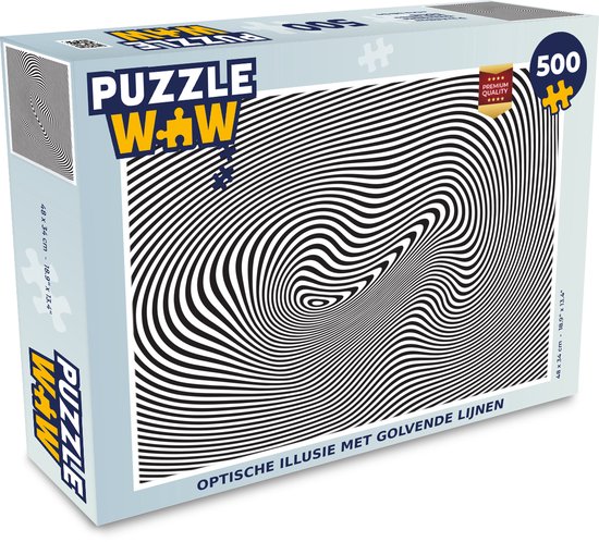 Natte sneeuw Naar Groene achtergrond Puzzel Optische illusie met golvende lijnen - Legpuzzel - Puzzel 500  stukjes | bol.com