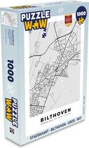 Puzzel Stadskaart - Bilthoven - Grijs - Wit - Legpuzzel - Puzzel 1000 stukjes volwassenen - Plattegrond