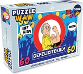 Puzzel Verjaardag - 60 Jaar - Ballonnen - Legpuzzel - Puzzel 1000 stukjes volwassenen