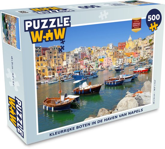 Puzzle Bateau - Maison - Mer - Italie - Puzzle - Puzzle 500 pièces