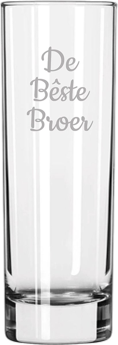 Gegraveerde longdrinkglas 22cl De Bêste Broer
