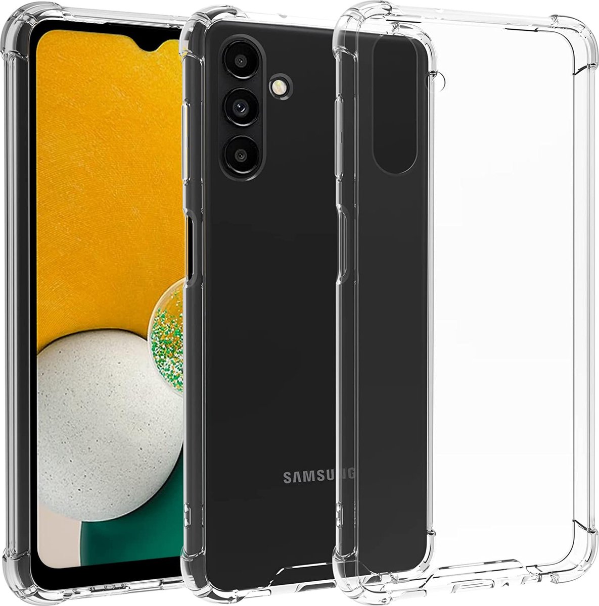 HB Hoesje Geschikt voor Samsung Galaxy M23 - Transparant - Anti Shock Hybrid Back Cover