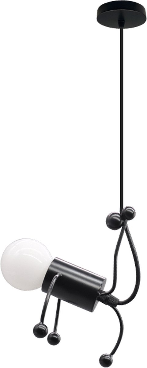 LightNow Plafondlamp zwart voetbal - Hanglamp zwart - Plafondlamp omhaal - Hanglamp eetkamer - Hanglamp woonkamer