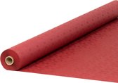Damast papier tafelrol warm rood 1,20x50m