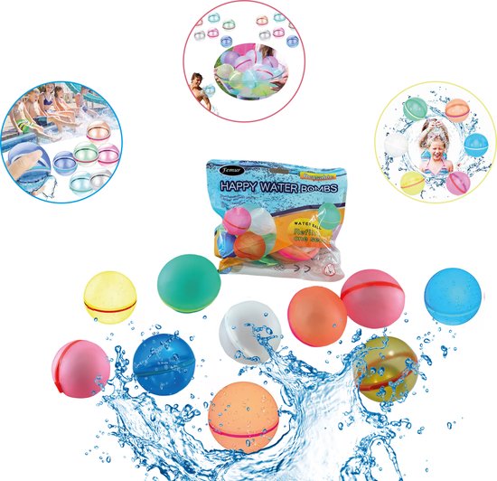 Femur - Waterballonnen - 10 STUKS - Waterspeelgoed - Waterballon - Opbergzakje - Ballon - Ballonnen - Waterbombs - Waterspeelgoed - Duurzaam - Hervulbaar - Milieuvriendelijk - TikTok